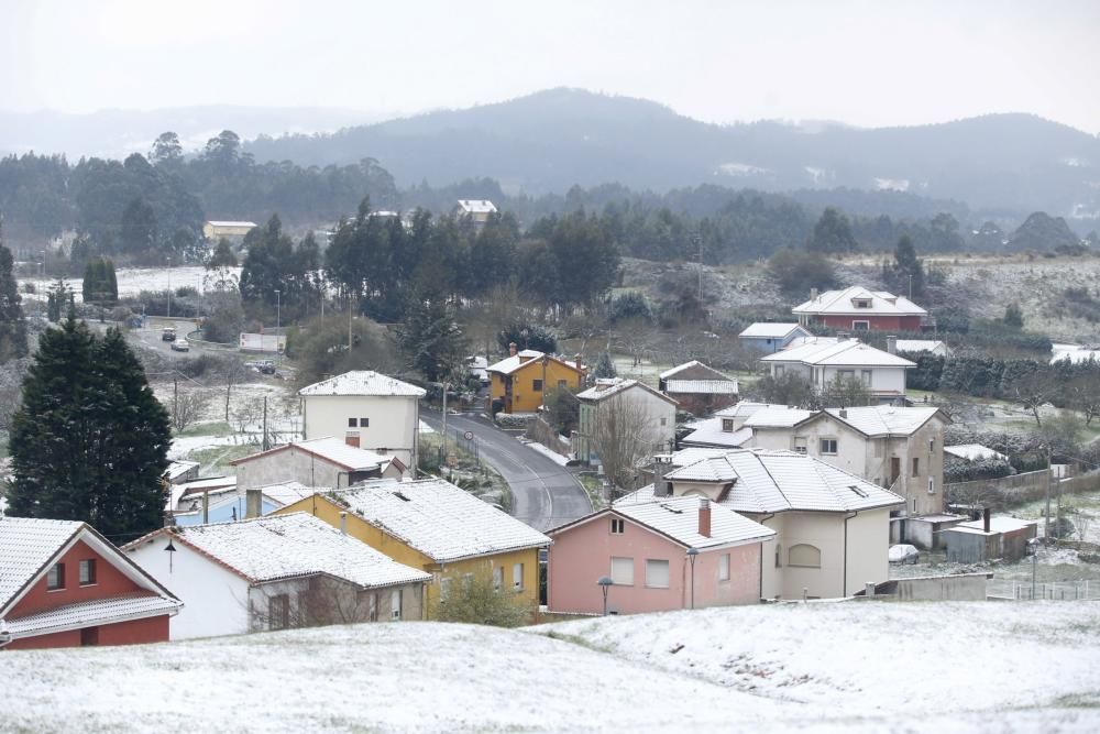 La nevada en la comarca de Avilés