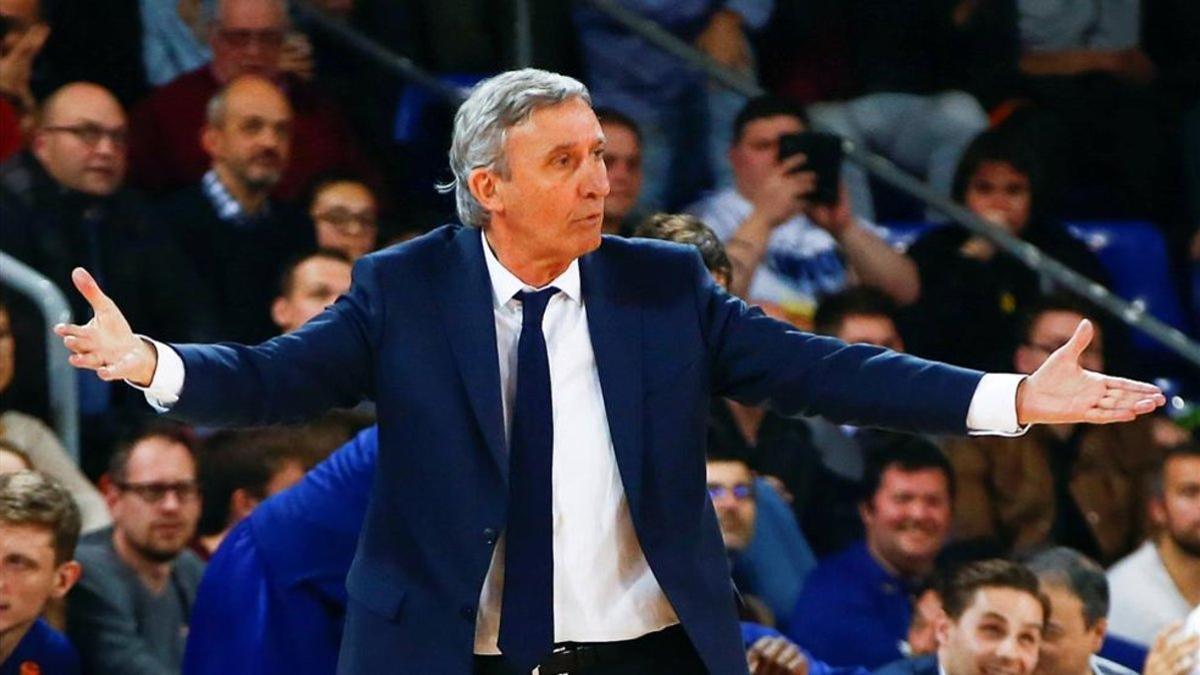 Pesic, en el partido de la Euroliga ante el Zalguiris en el Palau