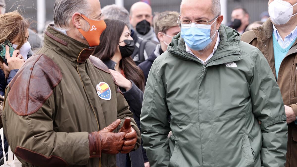 El candidato de Ciudadanos a la Presidencia de la Junta, Francisco Igea, asiste a la Manifestación frente a los Ataques al Mundo Rural en Madrid.