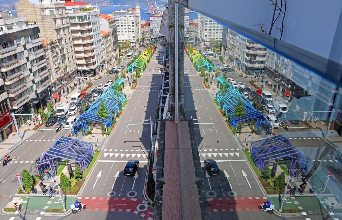 Rampas en Gran Vía: Gran Vía completa su arcoíris