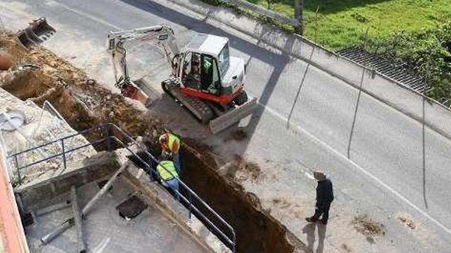 Las obras en A Caeira. // Gustavo Santos