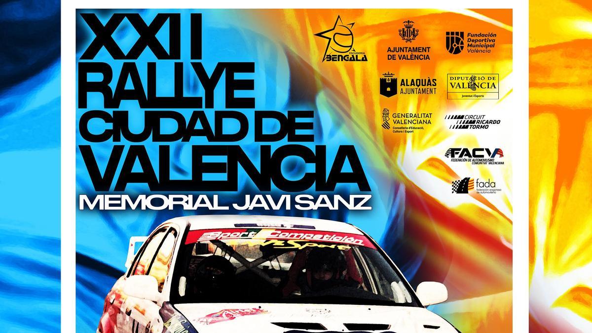 Cartel del Rallye Ciudad de Valencia - Memorial Javi Sanz