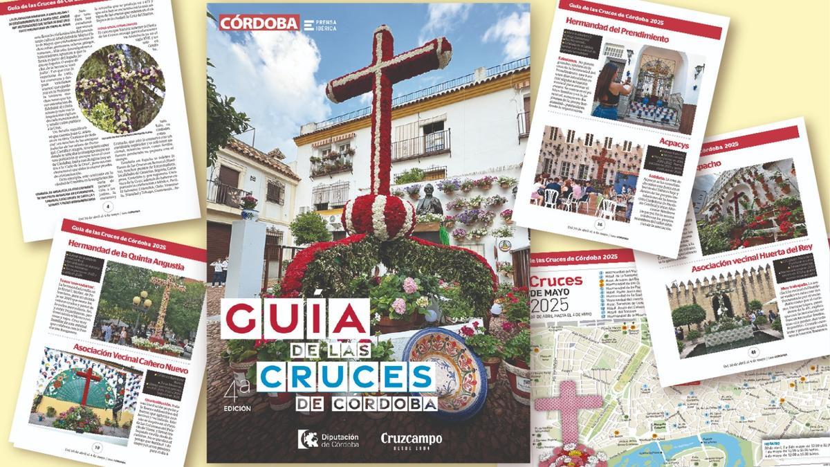 Montaje con la portada y algunas páginas interiores de la guía.