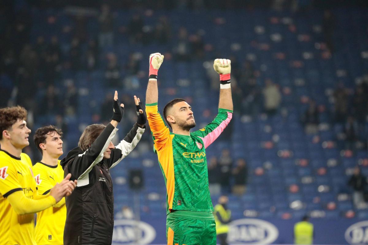Gazzaniga va deixar la porteria a zero en l’últim partit que va ser titular al camp de l’Espanyol.