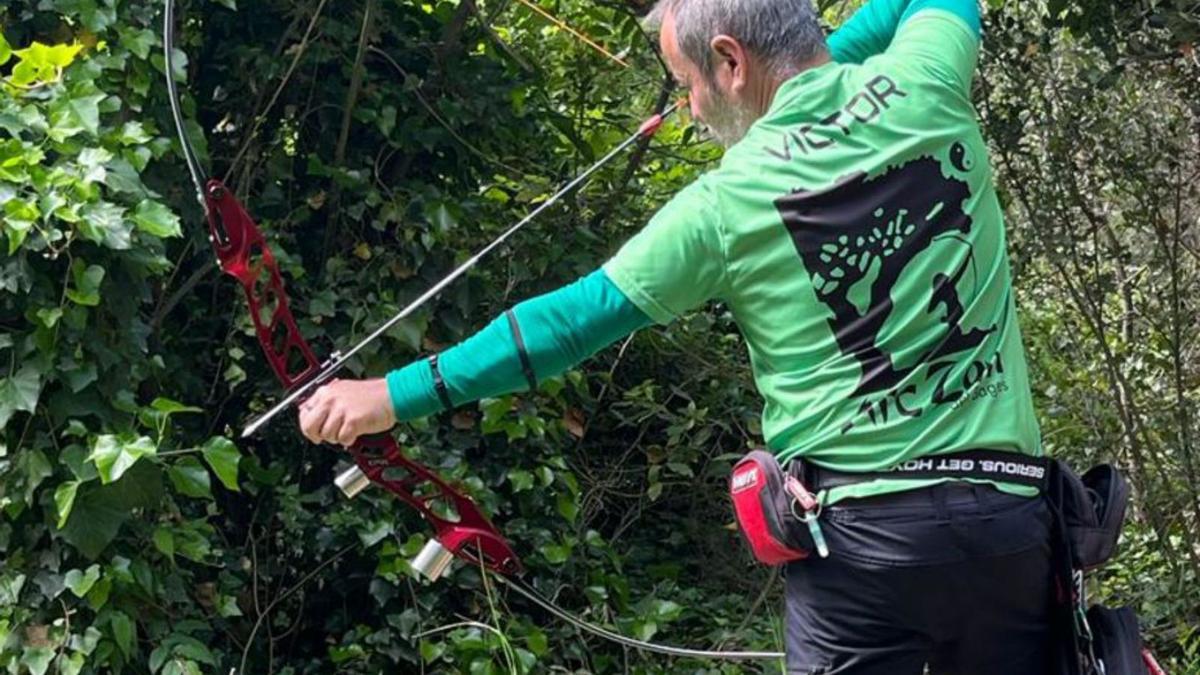 L’arquer sallentí en plena acció a Gargantilla de Lozoya | ARXIU PARTICULAR