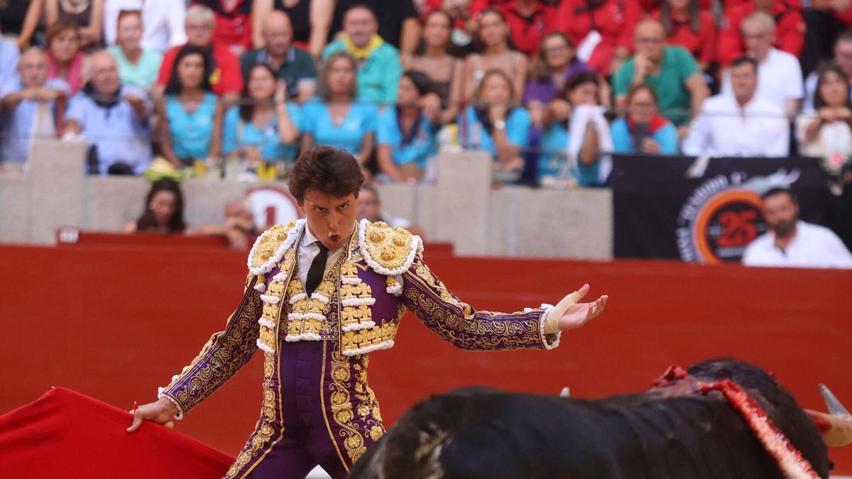 El torero peruano Roca Rey el pasado domingo, durante la segunda y última de feria de La Peregrina.