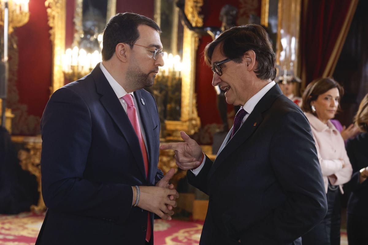 Acto en el Palacio Real por los 50 años de Monarquía. Acto en el Palacio Real por los 50 años de Monarquía.