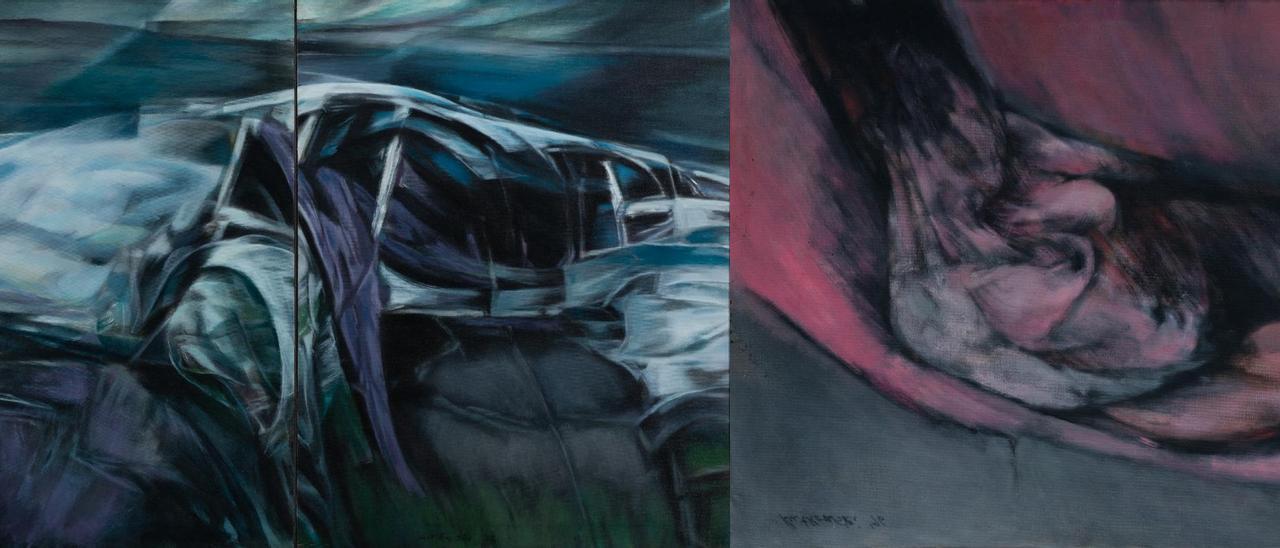 Obras de la artista Rita Rutkowski expuestas en el Centro de Arte Rafael Botí