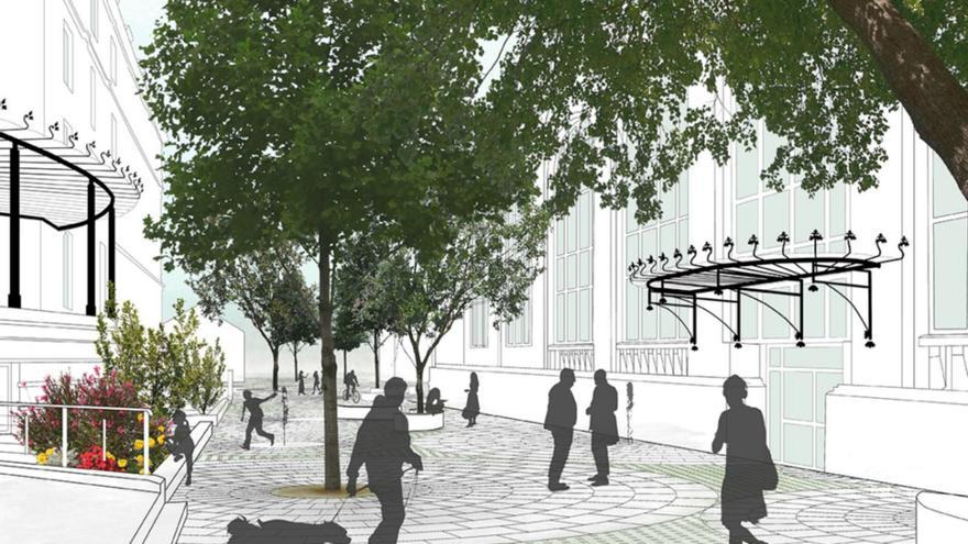 Mondariz-Balneario remodelará el entorno del hotel siguiendo la estética de Palacios