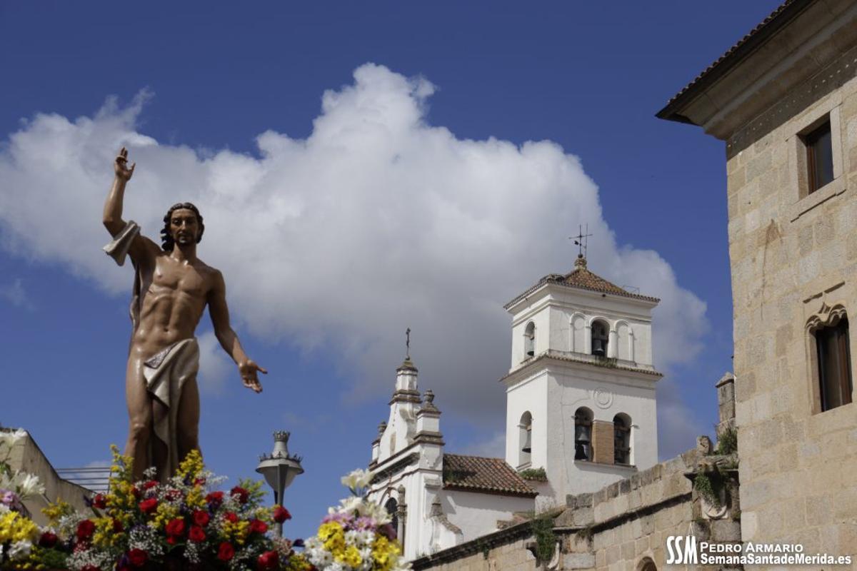 El paso de Jesús Resucitado, en la concatedral de Santa María en 2025.