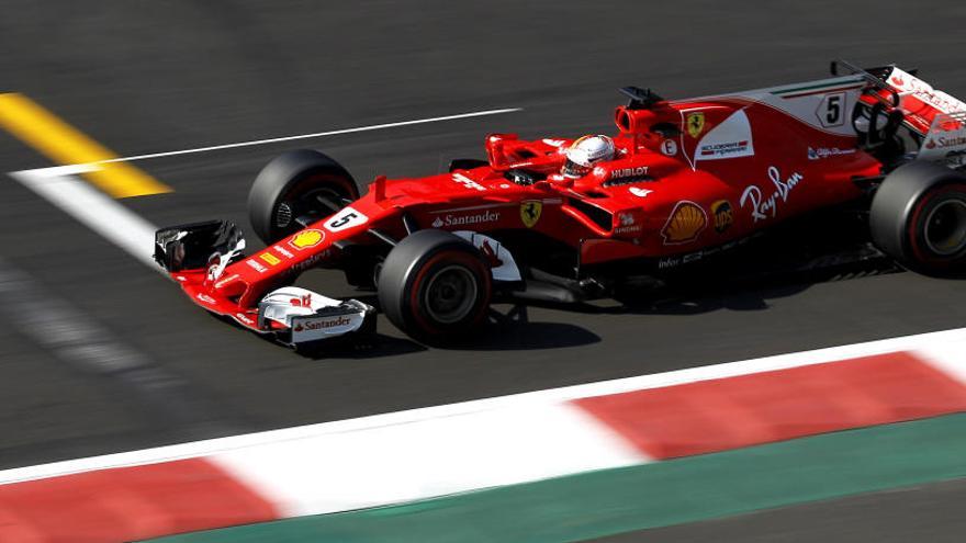 Sebastian Vettel, en el circuito Hermanos Rodríguez.