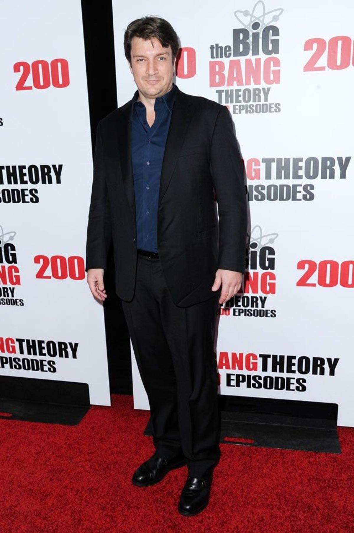 Nathan Fillion, en  la celebración del capítulo 200 de The big bang theory.