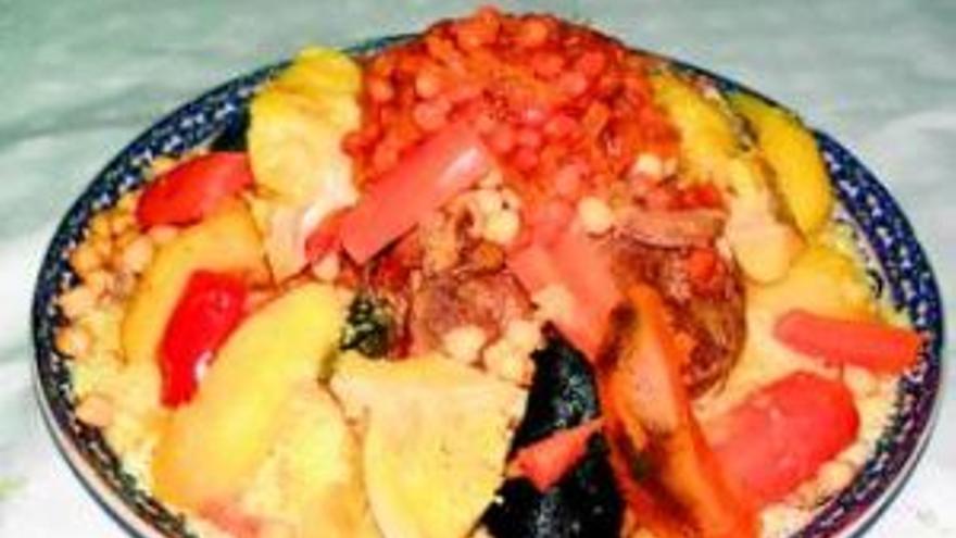 Receta de cuscús de verduras y carne de Marruecos