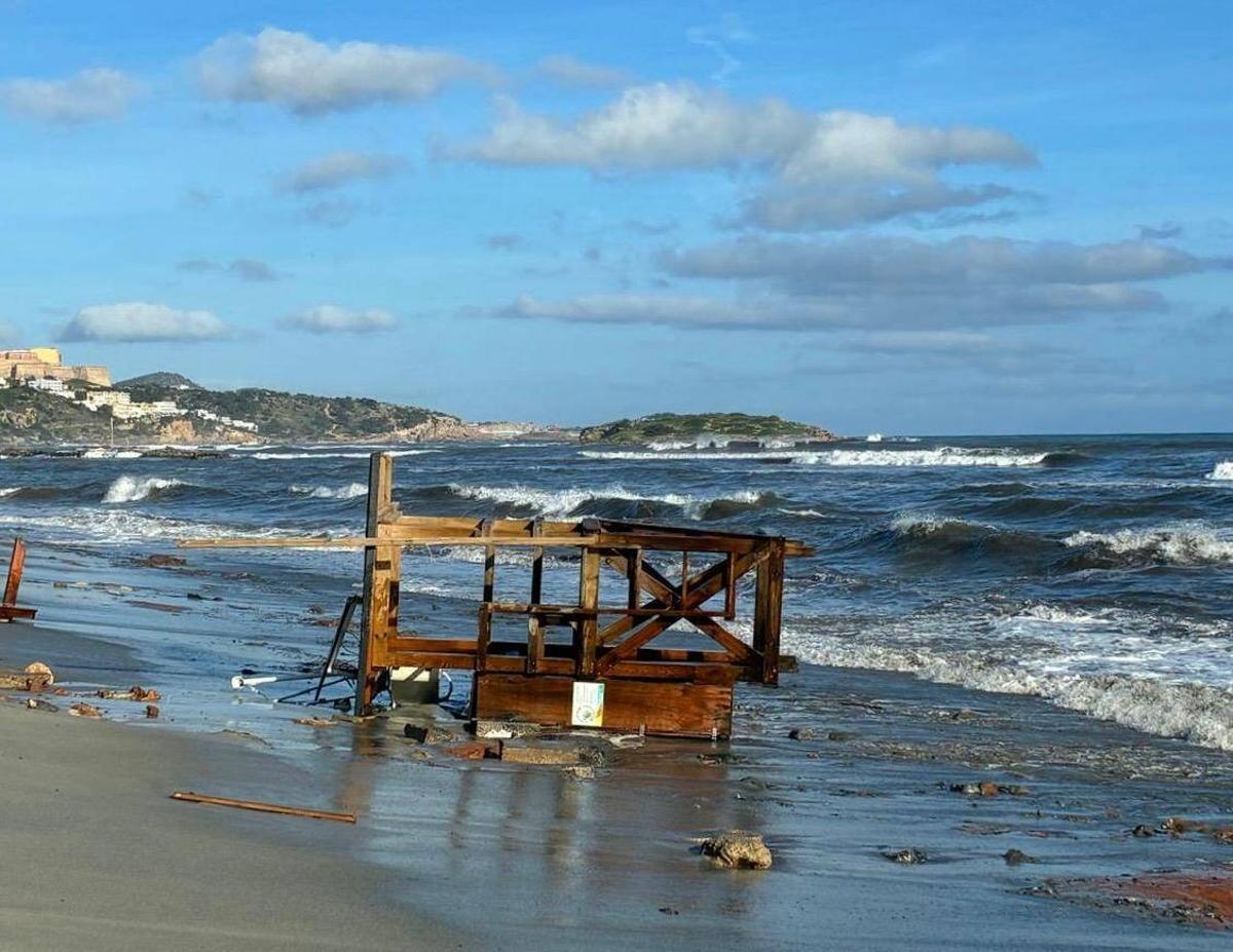 Torre de vigilancia destruida en Ibiza