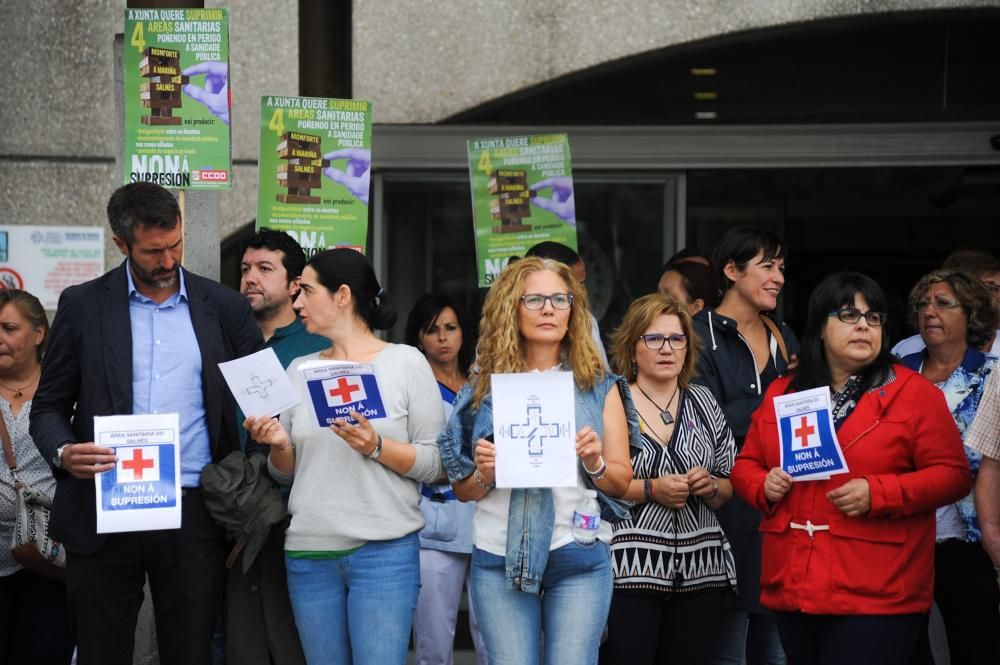 Trabajadores de salud se movilizan en O Salnés contra la pérdida del área sanitaria