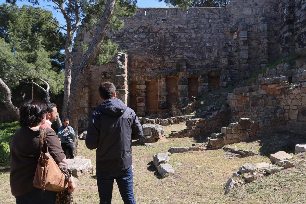 Restos íberos donde se ha consolidado un muro y se ha limpiado la vegetación.