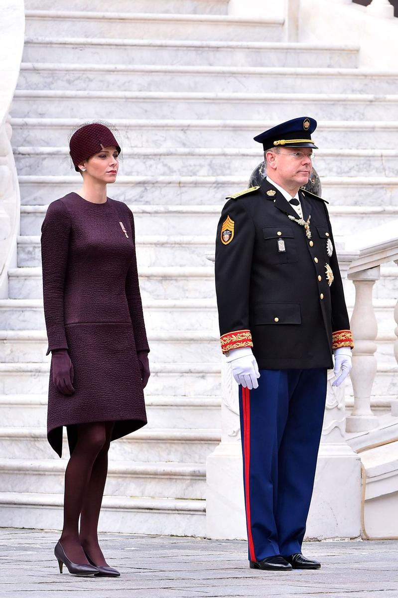 Charlene y Alberto de Mónaco en el día de la Fiesta Nacional