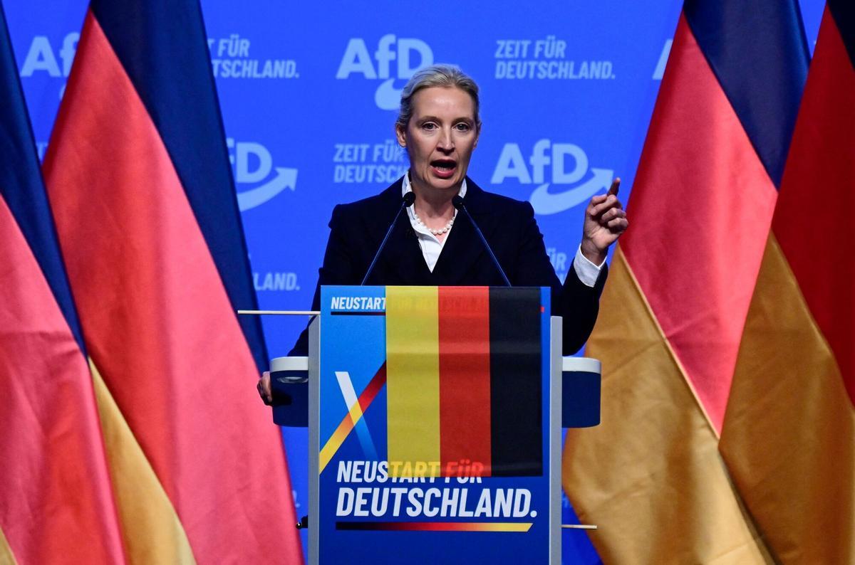 La colíder de Alternativa para Alemania (AfD), Alice Weidel, durante el congreso del partido.