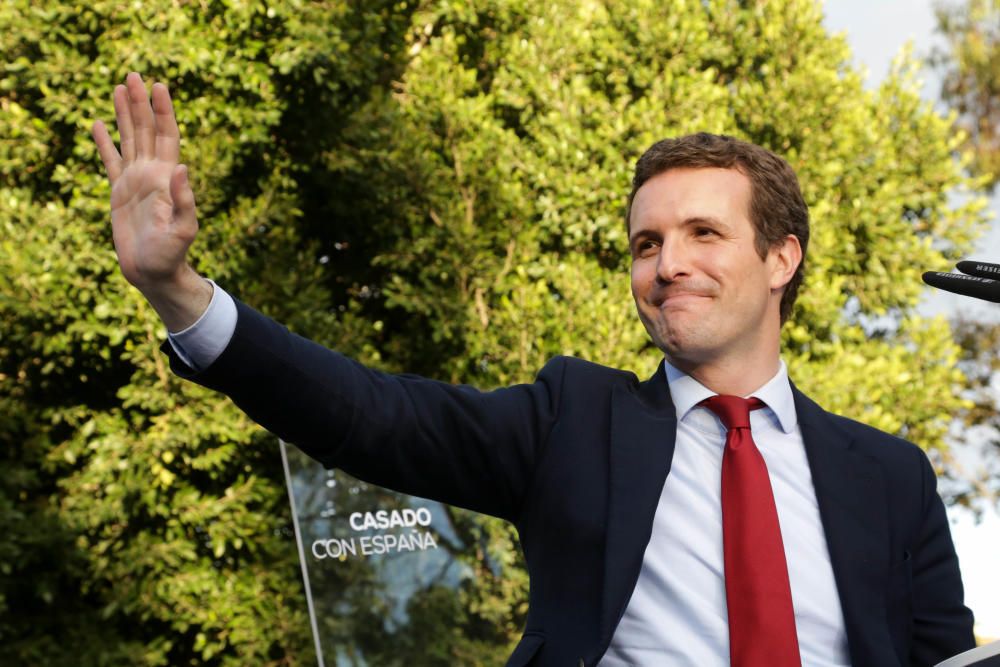 Pablo Casado visita Murcia un día antes del cierre de campaña