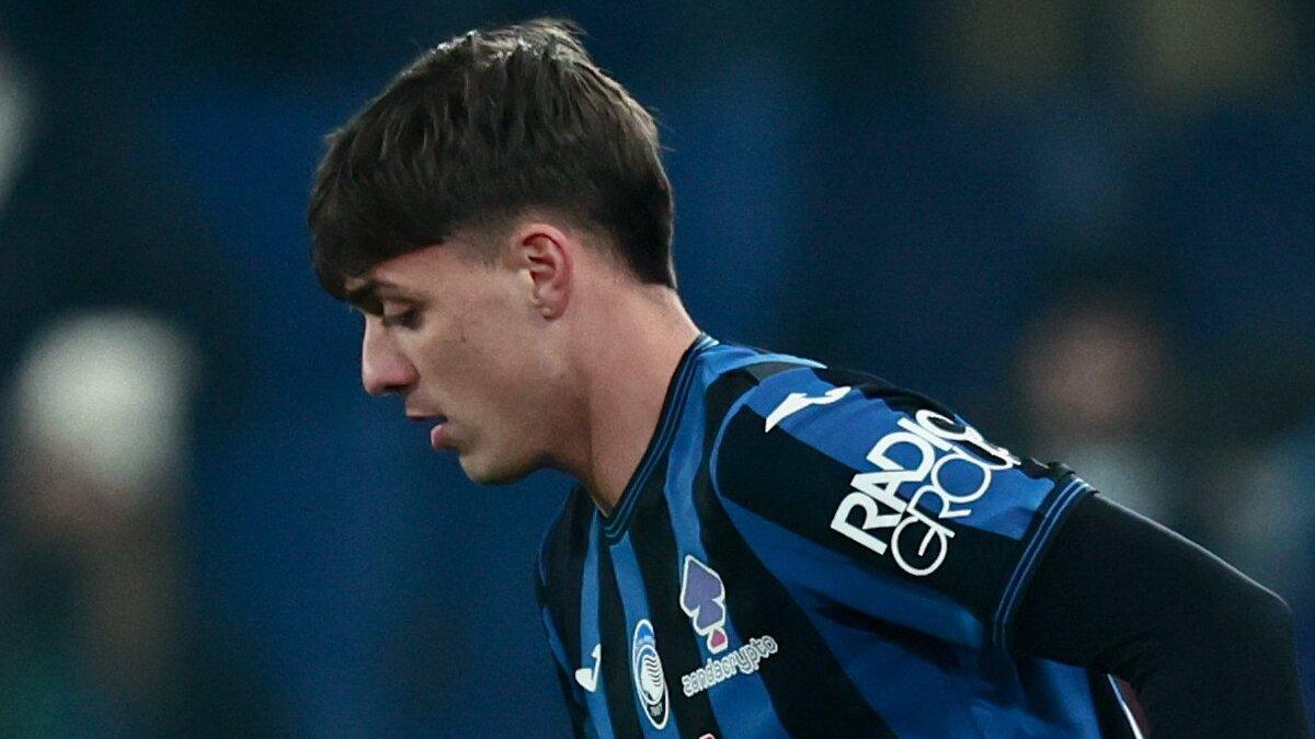 Daniel Maldini en su debut con la Atalanta