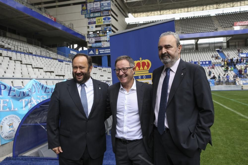 Presentación de Anquela como entrenador del Oviedo