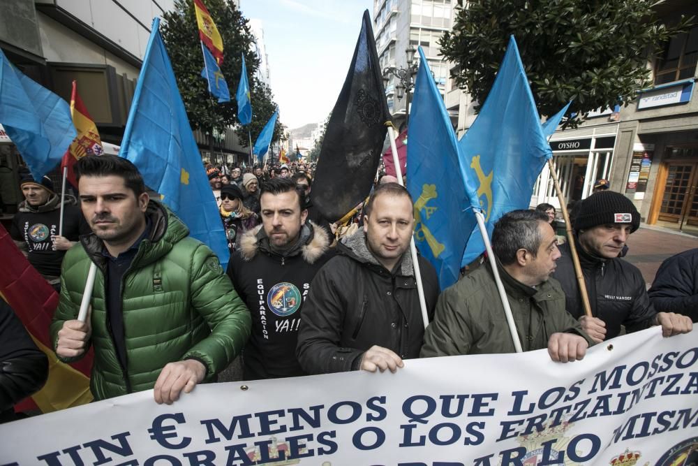 Manifestación de policías en Asturias