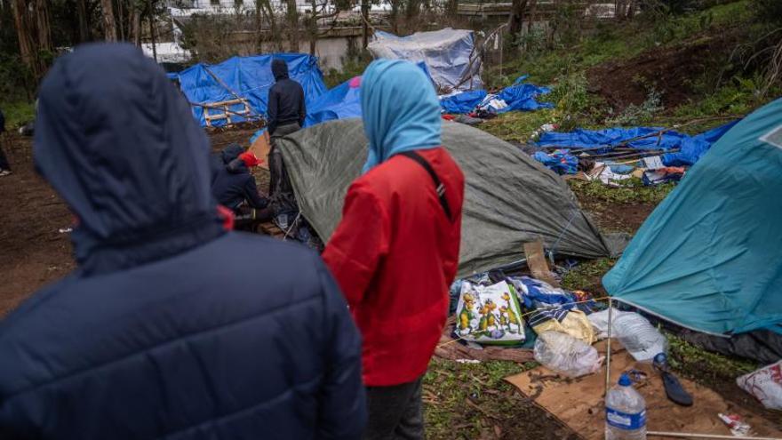 Protestas de migrantes en Las Raíces