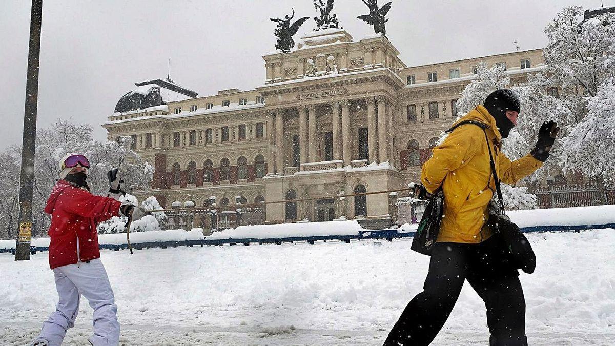 Nieve en Madrid.