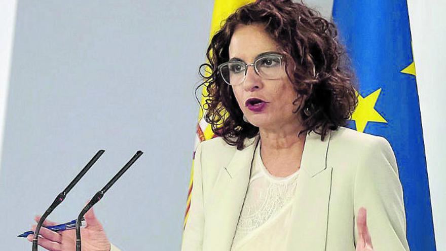 La ministra de Hacienda, María Jesús Montero, el fin de semana.