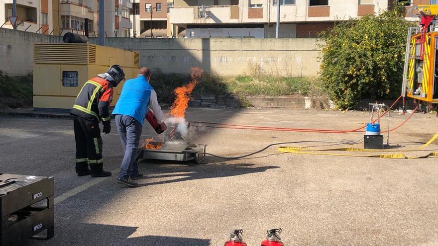 Formación en Zamora de los bomberos.