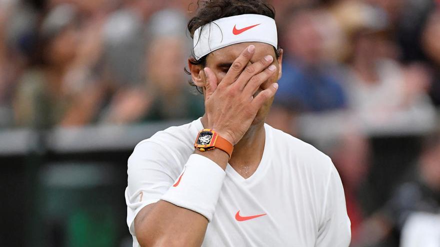 Rafa Nadal en la semifinal de Wimbledon  // Agencias