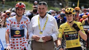 Ciccone, Eddy Merckx y Jonas Vingegaard en 2023