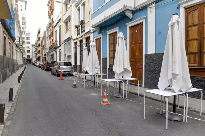 El 80% de las terrazas exprés han sido retiradas en Las Palmas de Gran Canaria