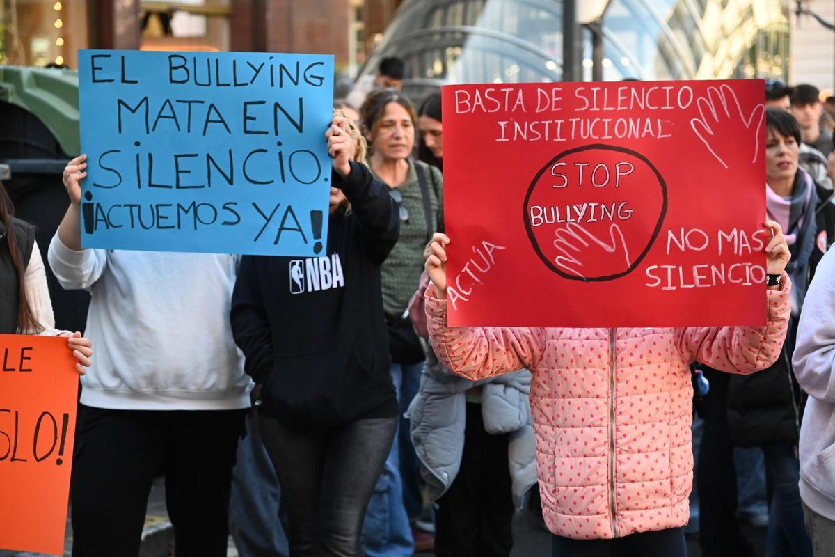 Una protesta contra el acoso escolar.