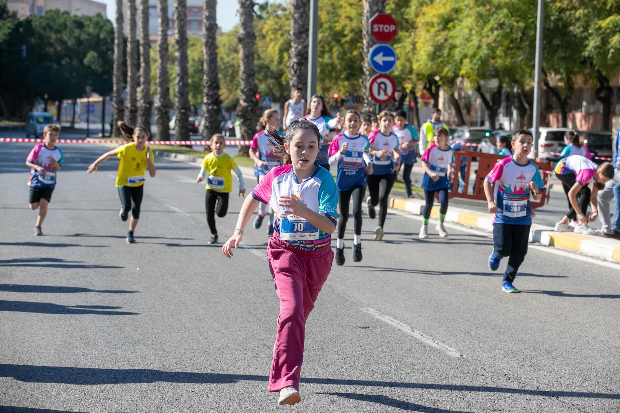 Carrera de menores de la TotalEnergies Murcia Maratón Costa Cálida