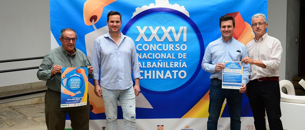 Promotores del concurso de albañilería de Malpartida de Plasencia.