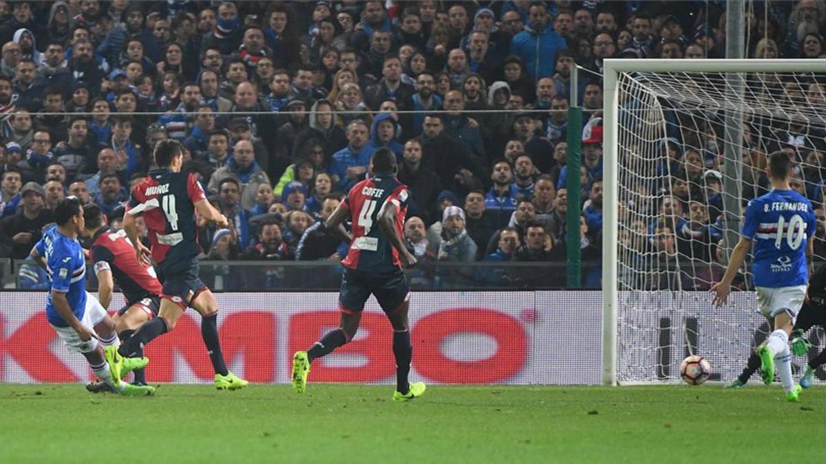 Muriel marcó un gol decisivo para la Sampdoria