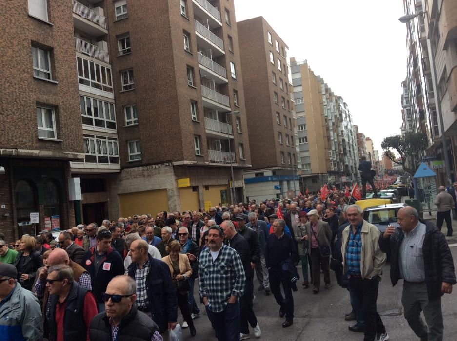 Protesta de pensionistas en Gijón