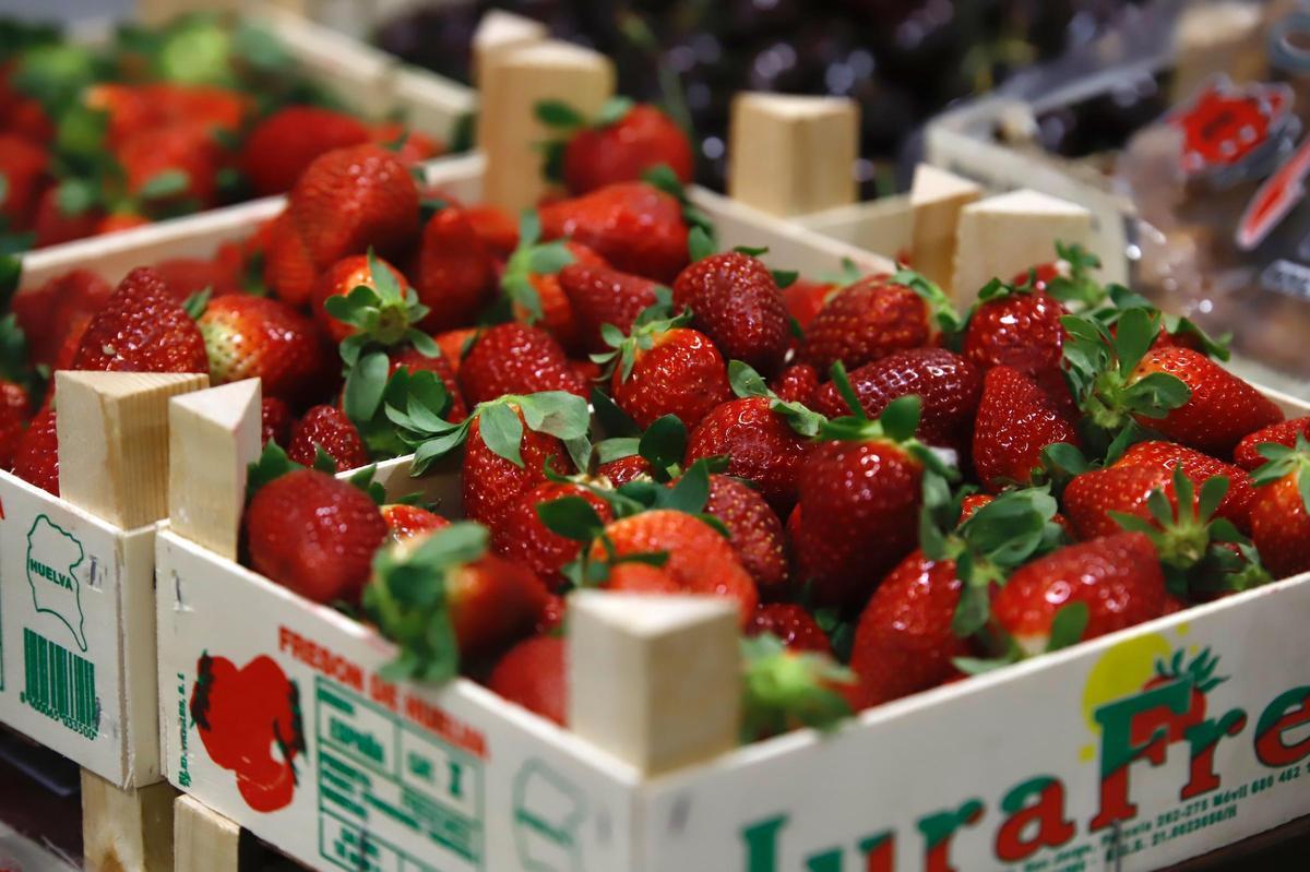 Una caja de fresas de Huelva.