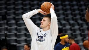 Jokic, durante un entrenamiento con los Nuggets