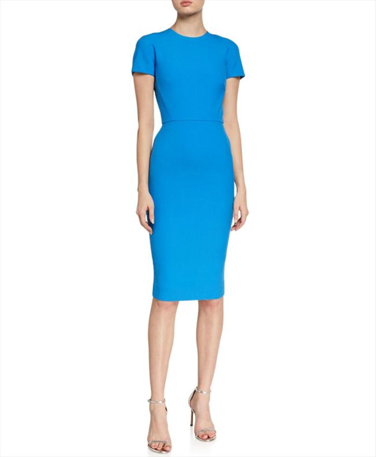 Vestido azul de Victoria Beckham lucido por Meghan Markle