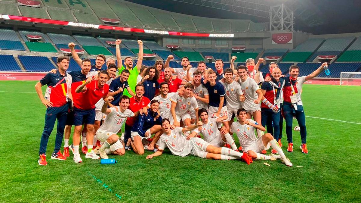 La selección olímpica celebró el pase a la final de los Juegos