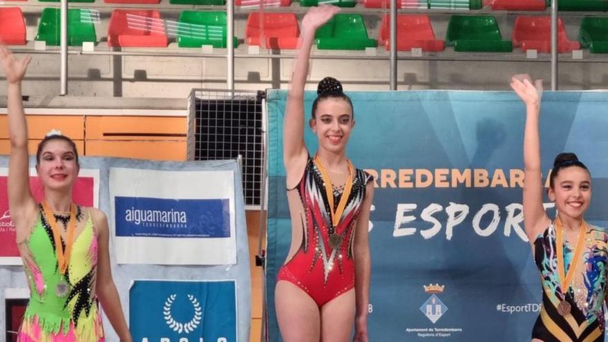 Carla Giró, campiona catalana en categoria infantil de gimnàstica