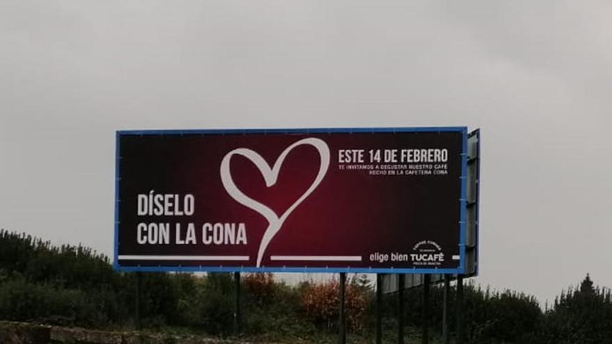 El cartel que apareció esta mañana en Vilagarcía // FdV