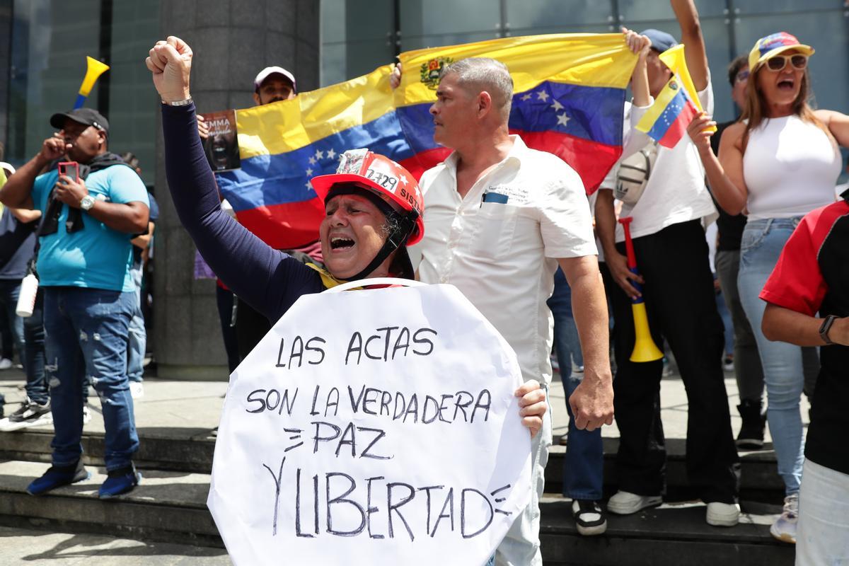 Protesta contra los resultados de las elecciones presidenciales en Venezuela