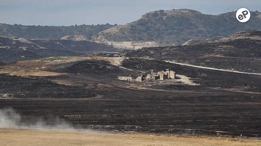 Así evoluciona el incendio de la Sierra de Alcubierra