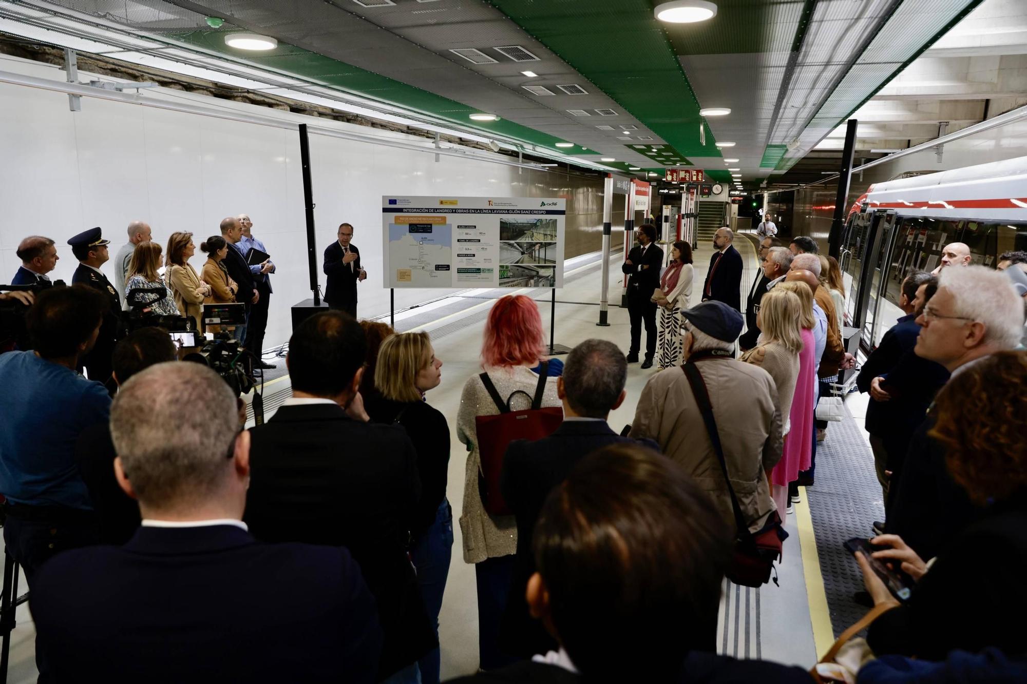 Así fue la inauguración del soterramiento de Langreo