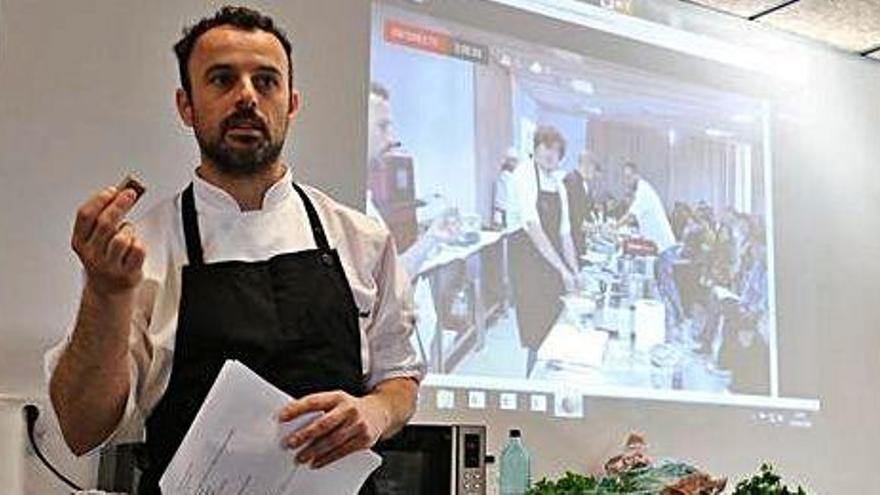 José Miguel Bonet, del restaurante Es Ventall, durante unas jornadas gastronómicas.