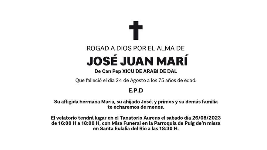 Esquela de don José Juan Marí 2x2