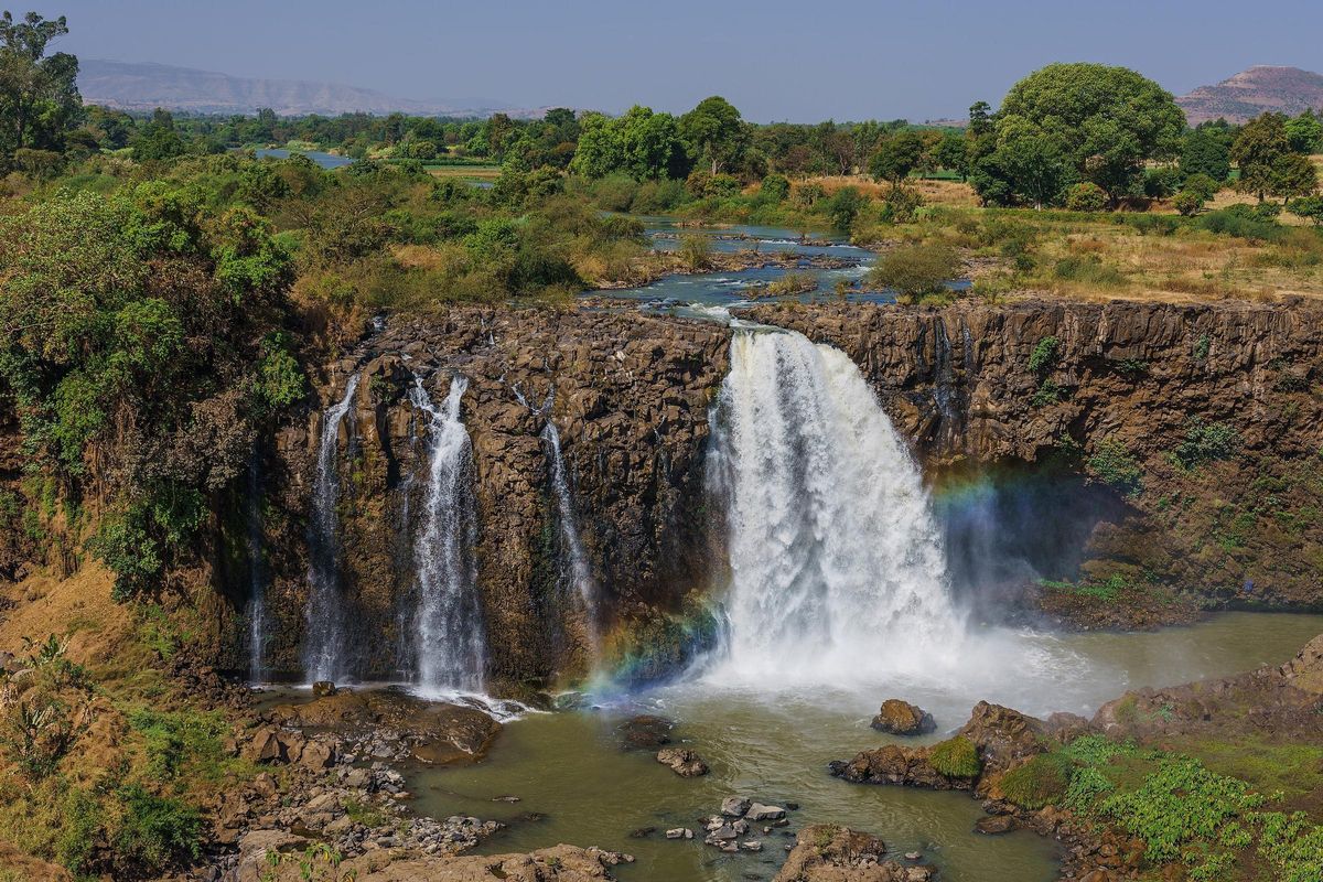 Cataratas del Nilo Azul en Tis Issat cerca de Bahir Dar, Etiopía.
